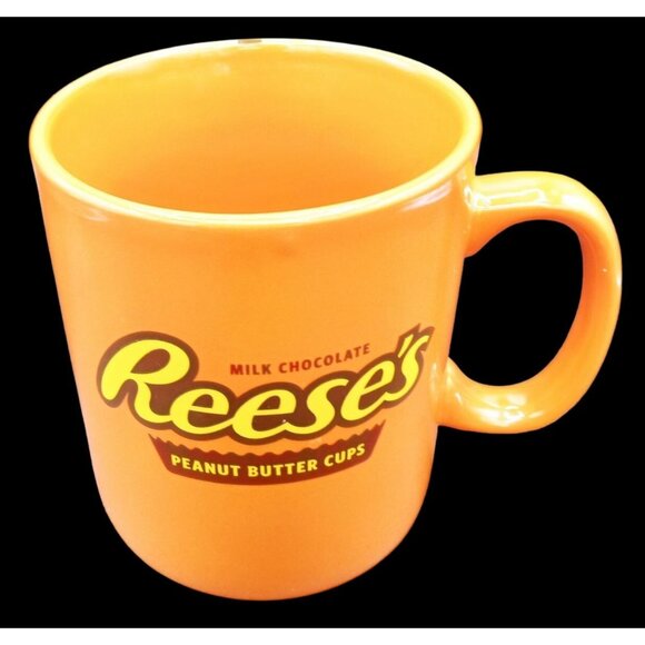 Reese's Milk Chocolate Peanut Butter Cup Orange Ceramic Mug Galerie 5 Inches - Picture 8 of 15
